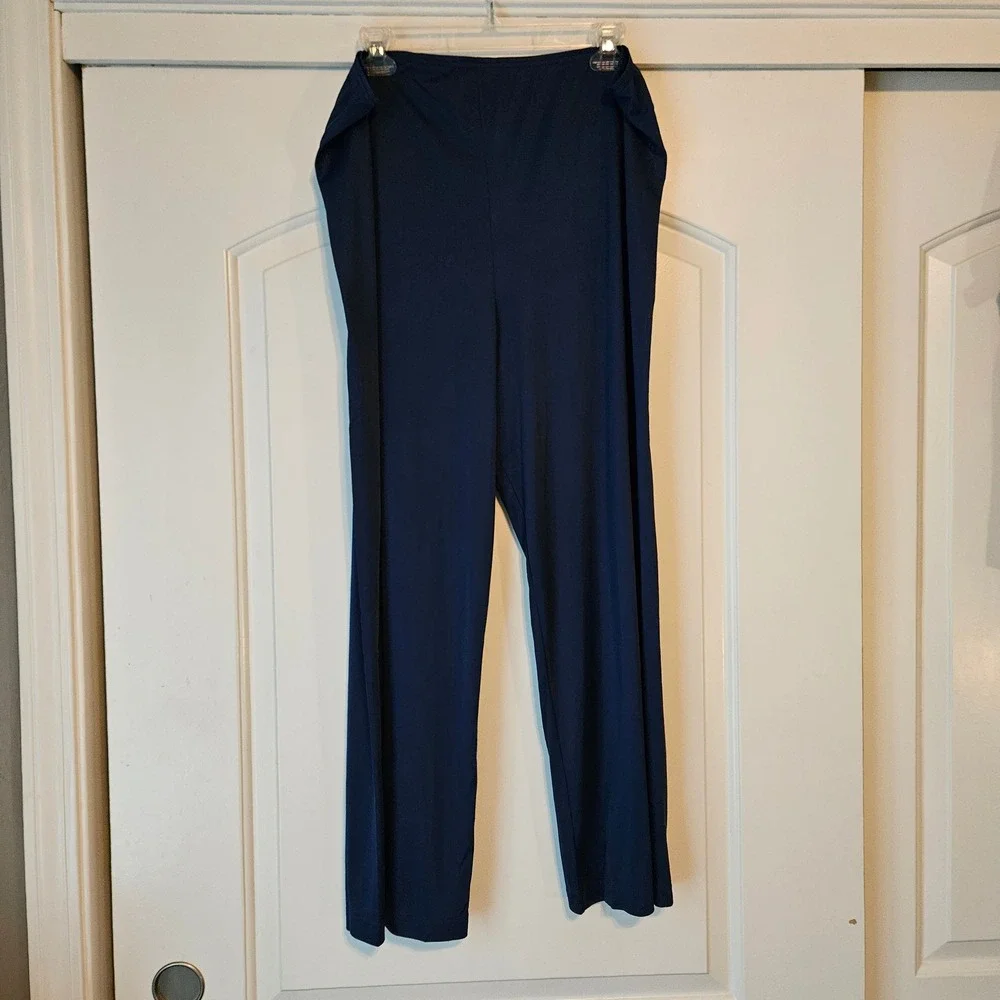 Vintage Vassarette Pajama Set Size XL Blue Short Sleeve Pants USA Embroidered - Picture 8 of 9